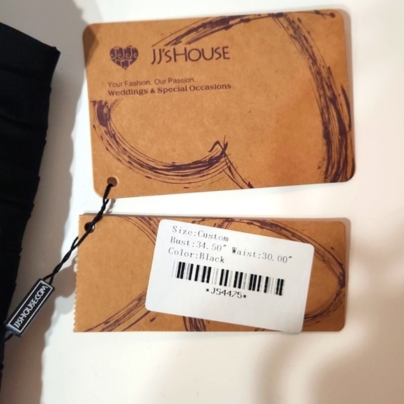 JJ's House Beautiful Black Beaded Ruched Cocktail Dress Custom NEW - Picture 9 of 15